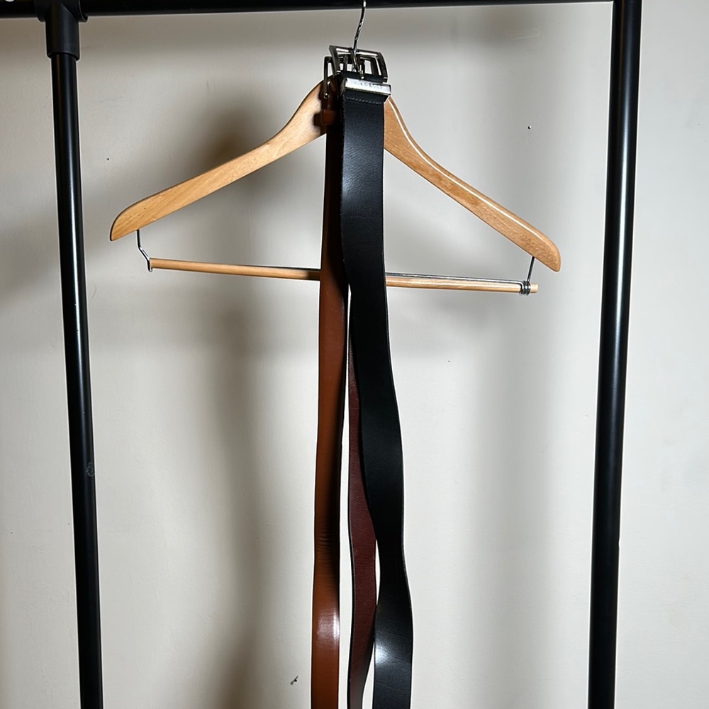 Hugo Boss Black and Brown Leather Belt Accessories